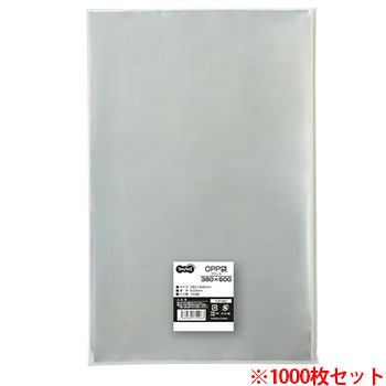 TOP380 OPP袋 フラット 380×600mm 1セット1000枚 汎用品 (911-3389) 1セット=1000枚(1