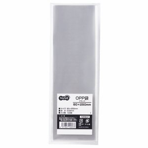 TOP80-P OPP袋 フラット 80×250mm 汎用品 (814-8049) 1パック=100枚