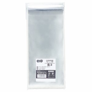 TOP120TS OPP袋 フタ・テープ付 長3 120×235+40mm 汎用品 (216-5563) 1パック=100枚