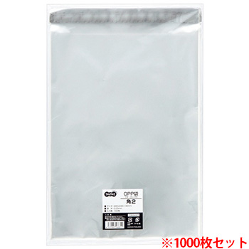 TOP240FT OPP袋 フタ・テープ付 角2 240×330+40mm 1セット1000枚 汎用品 (913-3657) 1