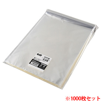 TOP225T500 OPP袋 フタ・テープ付 A4用 225×310＋40mm 汎用品 (911-6152) 1セット＝100