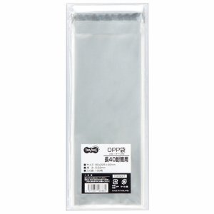 TOP90FT OPP袋 フタ・テープ付 長40封筒用 90×225+40mm 汎用品 (018-5105) 1パック=100枚