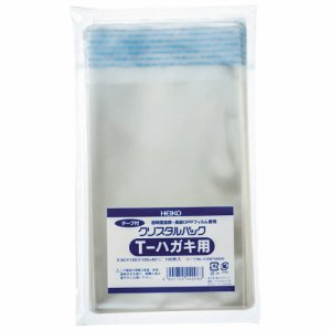 HEIKO #6758500 クリスタルパック T(テープ付) T-ハガキ用 0.03×105×155+40mm (119-71