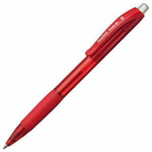 TS-SB05-1R ノック式油性ボールペン（なめらかインク） 0.5mm 赤 1セット（10本） 汎用品 (913-1006)
