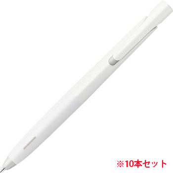 ゼブラ BAS88-W 油性ボールペン ブレン 0.5mm 黒 (軸色:白) (914-3604) 1セット＝10本