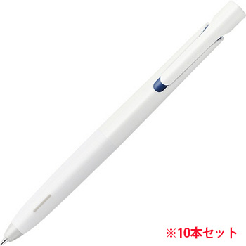 ゼブラ BAS88-BL 油性ボールペン ブレン 0.5mm 青 (軸色:白) (914-3535) 1セット＝10本