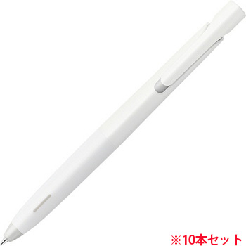 ゼブラ BA88-W 油性ボールペン ブレン 0.7mm 黒 (軸色:白) (914-3508) 1セット=10本
