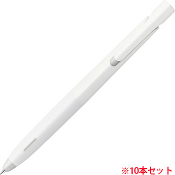 ゼブラ BA88-W 油性ボールペン ブレン 0.7mm 黒 (軸色:白) (914-3508) 1セット＝10本