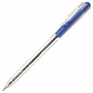 TSH-B07TBL ノック式油性ボールペン 0.7mm 青 (軸色:クリア) 汎用品 (317-9873) 1パック＝10本