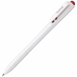 TSH-B07RD ノック式油性ボールペン 0.7mm 赤 (軸色:白) 汎用品 (317-9897) 1パック＝10本