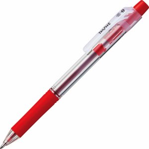 BK130OTSB ノック式油性ボールペン ロング芯タイプ 1.0mm 赤 汎用品 (111-6283)