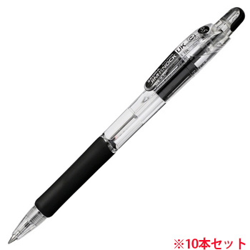 ゼブラ BNS10-BK 油性ボールペン ジムノックUK 0.5mm 黒 (914-4684) 1セット＝10本