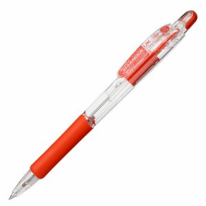 ゼブラ BNS10-R 油性ボールペン ジムノックUK 0.5mm 赤 (914-4696) 1セット＝10本