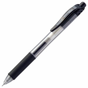 BLN105OTSA ノック式ゲルインクボールペン ニードルタイプ 0.5mm 黒 汎用品 (012-8058)