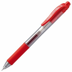 BLN105OTSB ノック式ゲルインクボールペン ニードルタイプ 0.5mm 赤 汎用品 (012-8065)