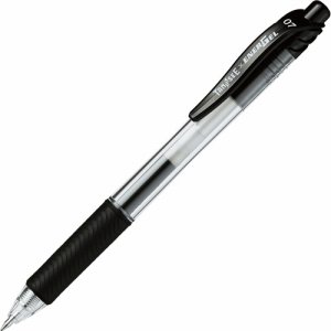 BL107OTSA ノック式ゲルインクボールペン 0.7mm 黒 汎用品 (111-6337)