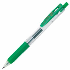 ゼブラ JJH15-G ゲルインクボールペン サラサクリップ 0.3mm 緑 (613-1609)