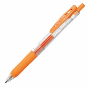 ゼブラ JJ15-OR ゲルインクボールペン サラサクリップ 0.5mm オレンジ (410-4285)