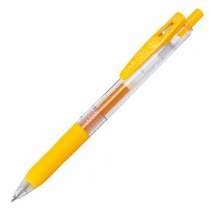 ゼブラ JJB15-Y ゲルインクボールペン サラサクリップ 0.7mm 黄 (517-8704)