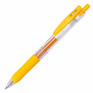 ゼブラ JJB15-Y ゲルインクボールペン サラサクリップ 0.7mm 黄 (517-8704)