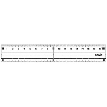 ソニック SN-032N 直線定規 18cm