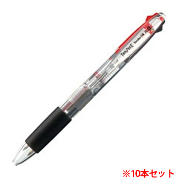 TS-SB07-2C ノック式油性2色ボールペン(なめらかインク) 0.7mm 1セット(10本) 汎用品 (910-8924)