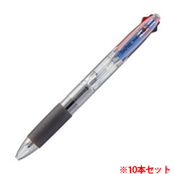 TS-SB07-3C ノック式油性3色ボールペン（なめらかインク） 0.7mm 1セット（10本） 汎用品 (910-8952)