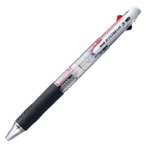 三菱鉛筆 SXE340038.T ジェットストリーム 3色ボールペン 0.38mm 軸色透明 (819-5357)