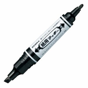 ゼブラ WYT5-BK 水性マーカー 紙用マッキー(太+細) 黒 (412-7369)