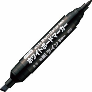 TS-WBMW-BK ホワイトボードマーカー ツイン 黒 汎用品 (114-7430)