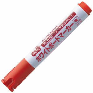 TS-NDWBK-R ホワイトボードマーカー ノンドライタイプ 太字・角芯 赤 汎用品 (111-7297)