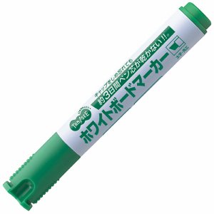 TS-NDWBK-G ホワイトボードマーカー ノンドライタイプ 太字・角芯 緑 汎用品 (111-7310)