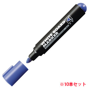 コクヨ PM-B103NB ホワイトボード用マーカー 太字 青 業務用パック (016-7499) 1箱=10本