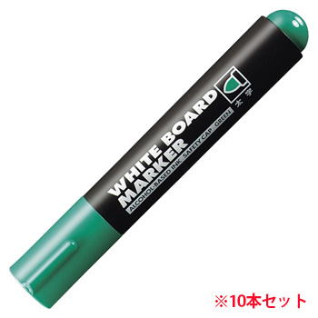 コクヨ PM-B103NG ホワイトボード用マーカー 太字 緑 業務用パック (016-7512) 1箱=10本