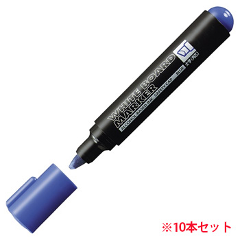 コクヨ PM-B113NB ホワイトボード用マーカー 太字角芯 青 10本セット (910-5515) 1セット=10本