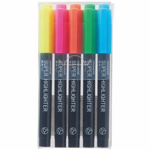 MONAMI 18443 蛍光ペン SUPER HIGHLIGHTER 5色セット