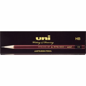 三菱鉛筆 UKHB 六角事務用鉛筆 ユニK紙箱HB 1ダース12本 (217-9926)