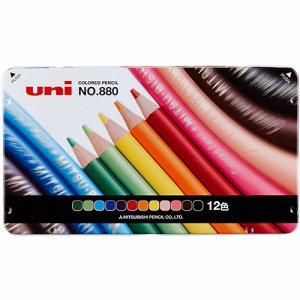 三菱鉛筆 0166720 色鉛筆880級 12色各色1本 (016-6720)