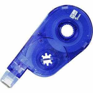 PLUS WH-1515R BL 修正テープ ホワイパースイッチ 交換テープ(簡易パッケージ) 5mm幅×15M ブルー (31