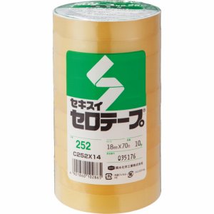 積水化学 C252X14 セロテープ NO.252 18mm×70m (219-6886) 1パック=10巻