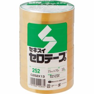 積水化学 C252X13 セロテープ NO.252 15mm×70m (219-6879) 1パック=10巻
