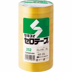 積水化学 C252X44 セロテープ NO.252 18mm×50m (114-1131) 1パック=10巻