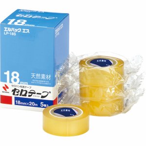 ニチバン LP-18S セロテープ エルパック エス 小巻 18mm×20m (017-9737) 1パック=5巻