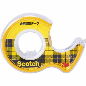 3M W-18 スコッチ 透明両面テープ ライナーなし 小巻 18mm×4M (115-7055)