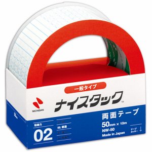 ニチバン NW-50 ナイスタック 再生紙両面テープ 大巻 50mm×10m (015-3362)