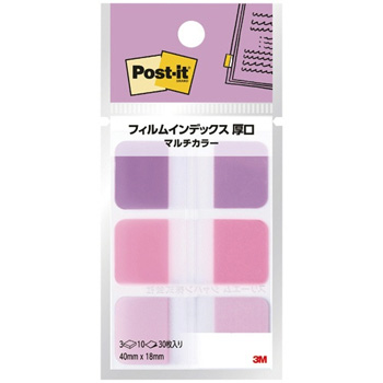 3M 686MC-7 ポスト・イット フィルムインデックス 厚口 マルチカラー7 40×18mm