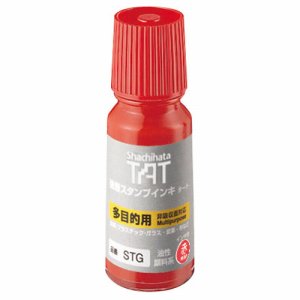 シャチハタ STG-1アカ 強着スタンプインキ タート (多目的タイプ) 小瓶 55ML 赤 STG-1 (011-1218)