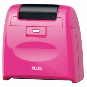 PLUS IS-510CMピンク個人情報保護スタンプ ローラーケシポン ワイド 本体 ピンク (616-4195)