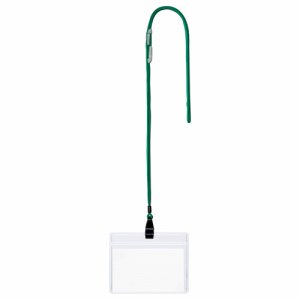 OR-424-G 吊下げ名札 チャックなし 緑 10個パック 汎用品