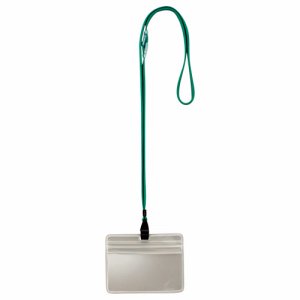 OR-432-G 吊下げ名札 防水チャック付 緑 10個パック 汎用品